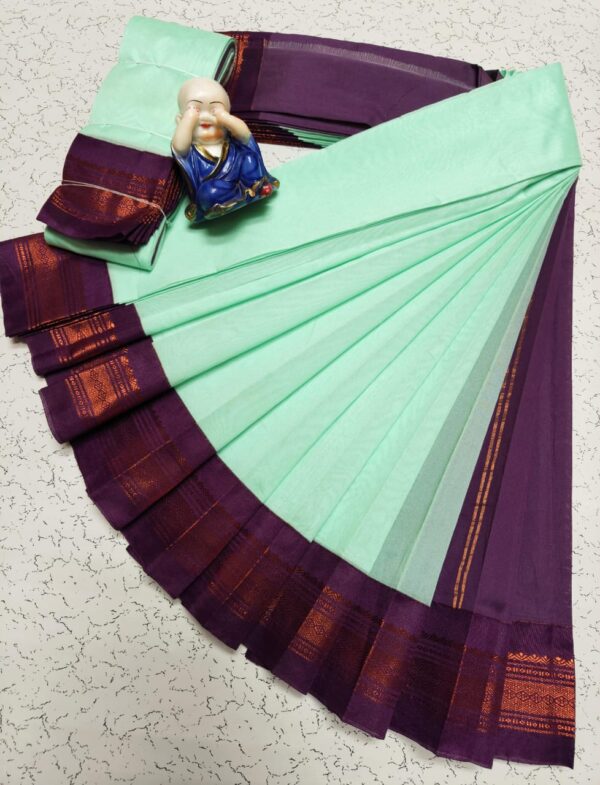 Pure Silk Cotton Saree - Blue