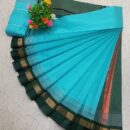 Pure Silk Cotton Saree - Blue
