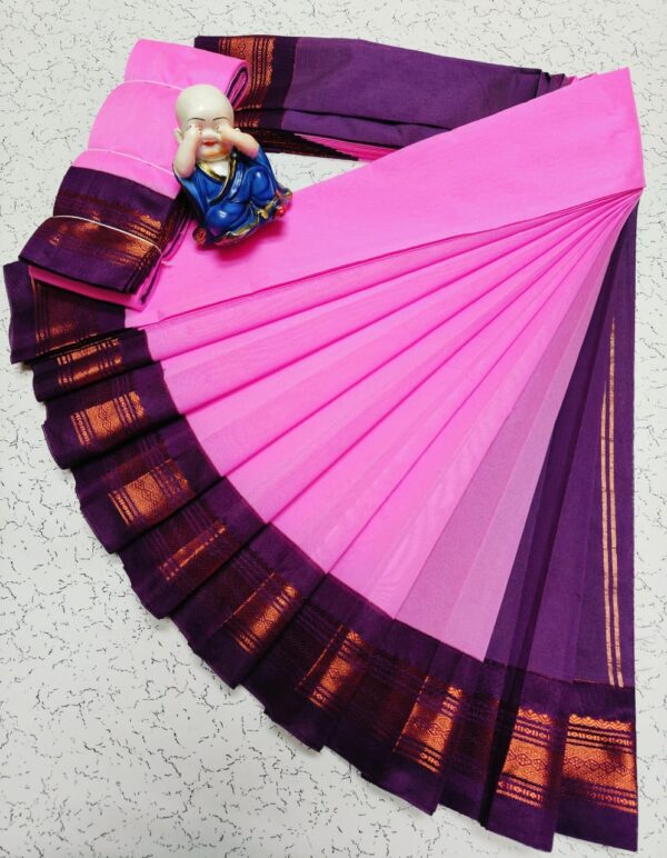 Pure Silk Cotton Saree - Pink