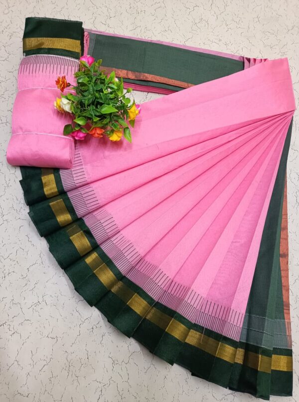 Pure Silk Cotton Saree - Pink