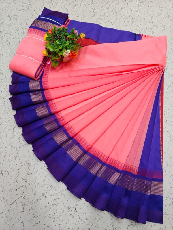 Pure Silk Cotton Saree - Pink