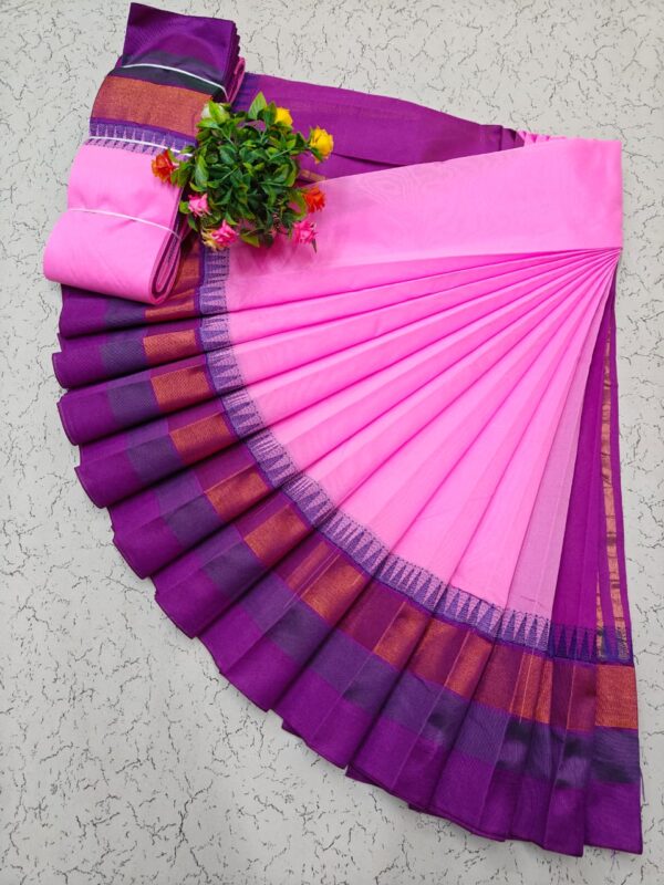 Pure Silk Cotton Saree - Pink