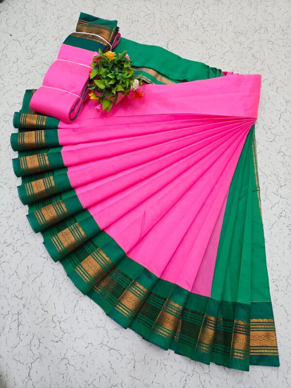 Pure Silk Cotton Saree - Pink