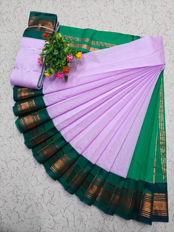 Pure Silk Cotton Saree - Violet