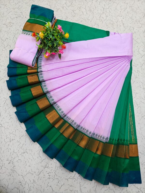 Pure Silk Cotton Saree - Violet