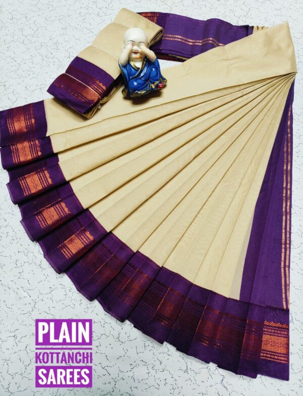 Pure Silk Cotton Saree - Cream