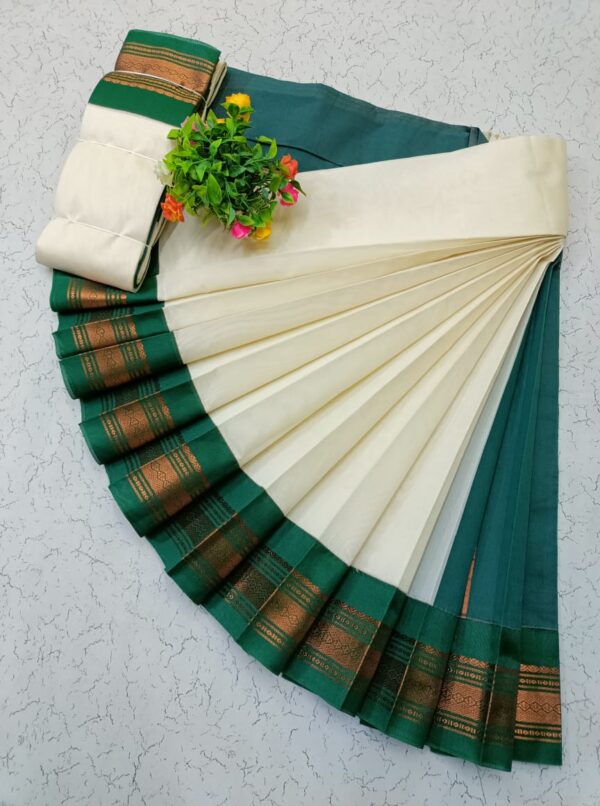 Pure Silk Cotton Saree - Cream