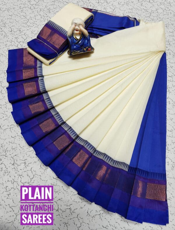 Pure Silk Cotton Saree - White