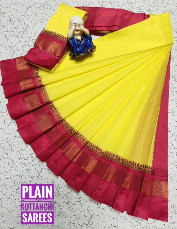 Pure Silk Cotton Saree - Yellow