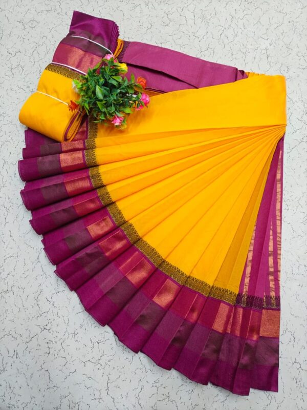 Pure Silk Cotton Saree - Yellow