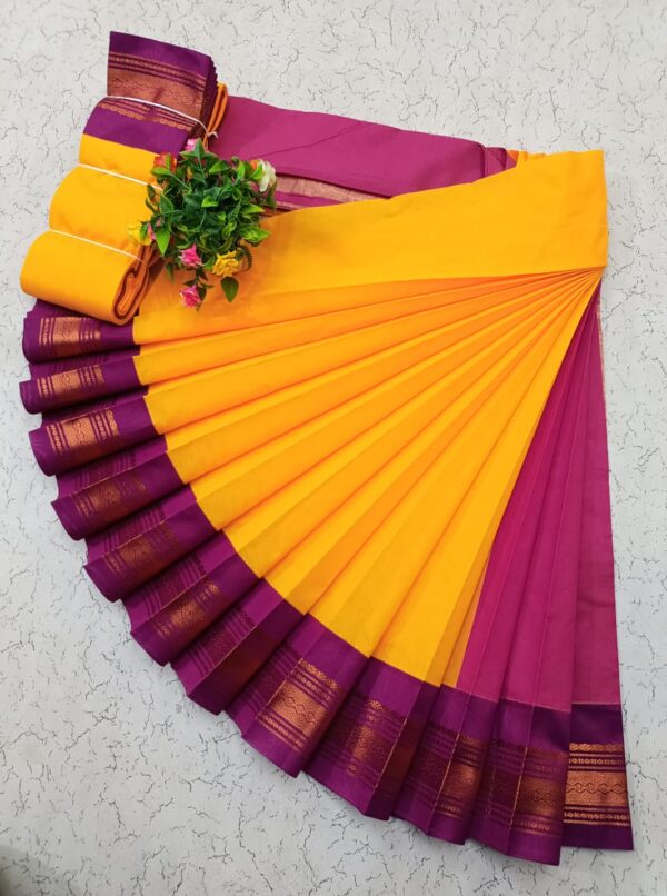 Pure Silk Cotton Saree - Yellow