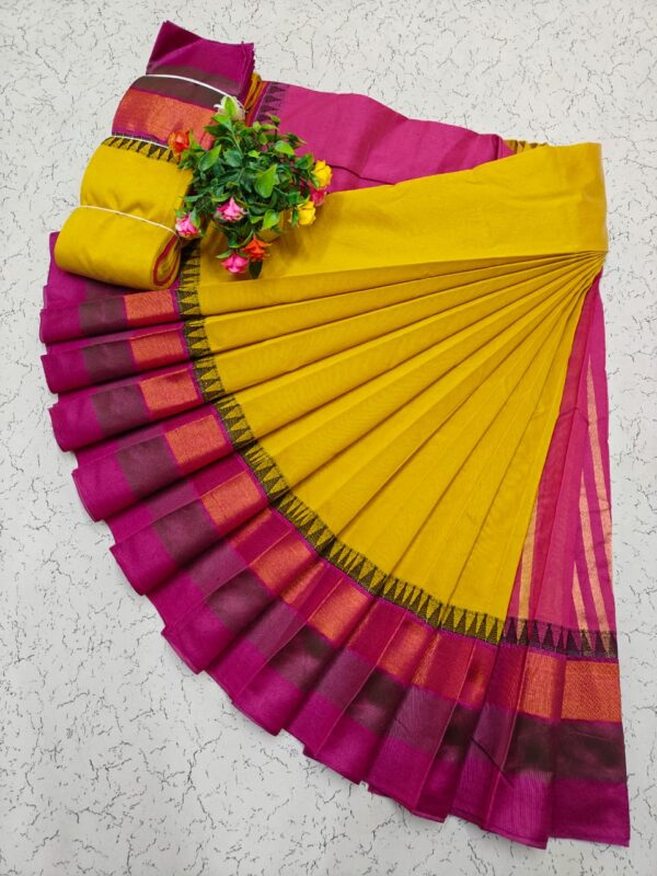 Pure Silk Cotton Saree - Yellow