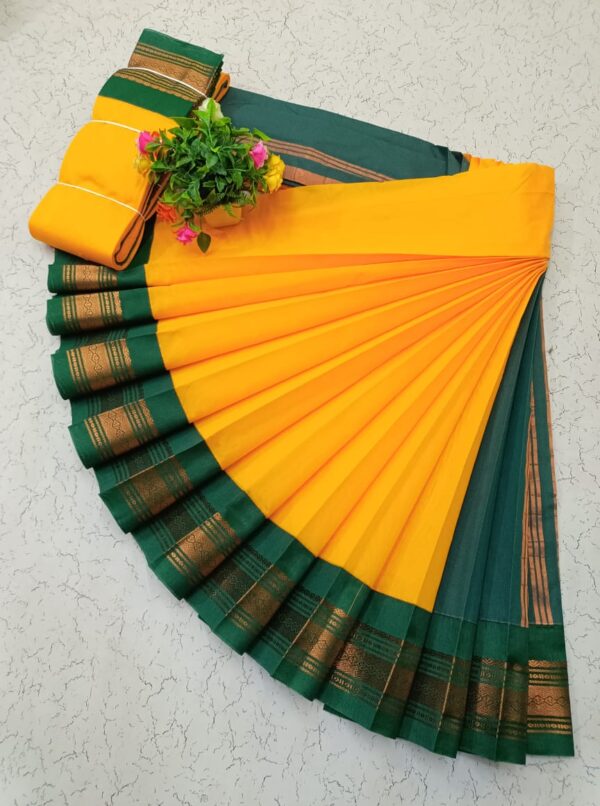 Pure Silk Cotton Saree - Yellow