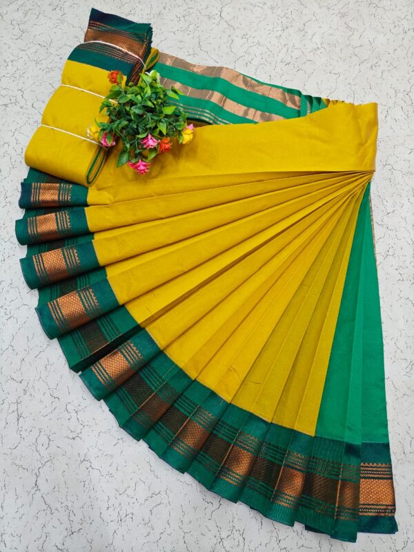 Pure Silk Cotton Saree - Yellow