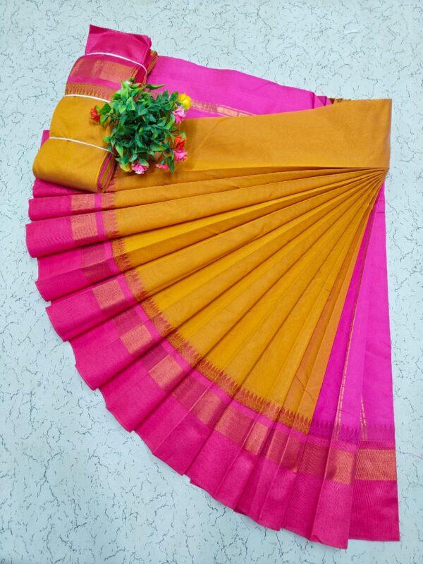 Pure Silk Cotton Saree - Yellow