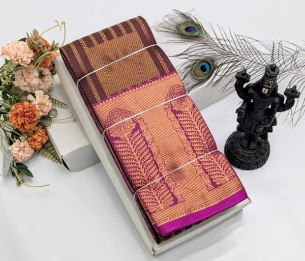 Pure Soft Silk Saree - Brown