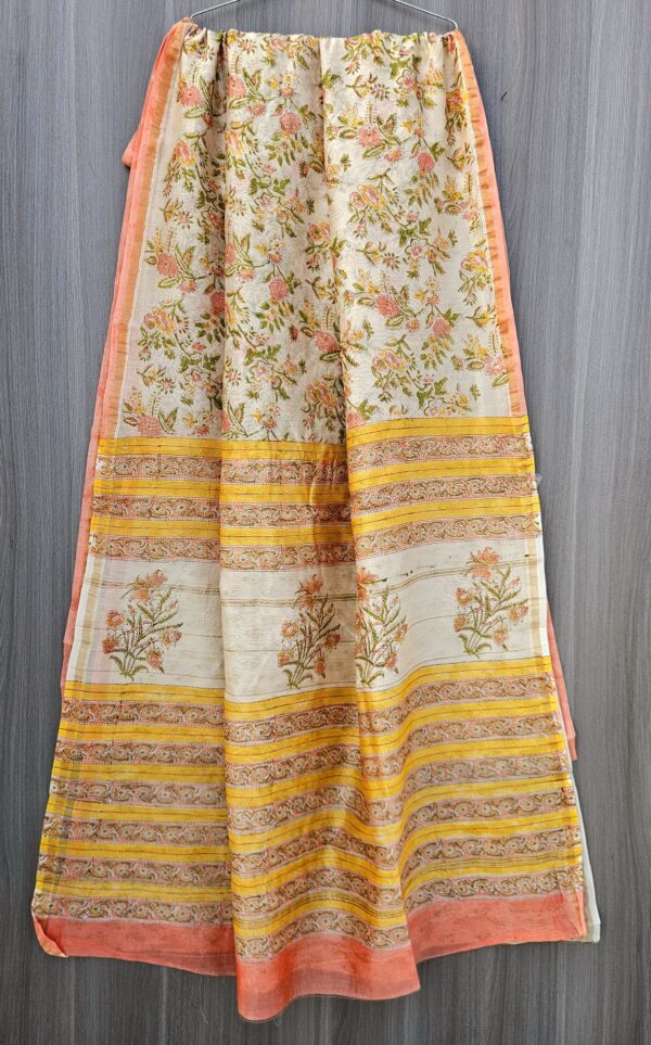 MAHATI Designer Chanderi Silk Saree - Yellow