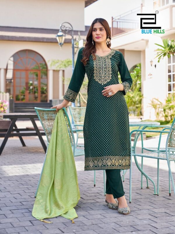 MAHATI Rayon Salwar Suits with Dupatta   - Green