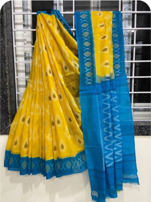 Handloom Ikkat Linen Saree