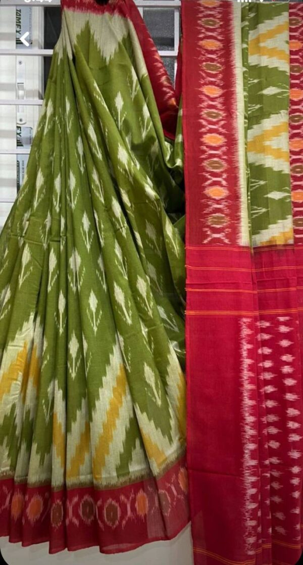 Handloom Ikkat Linen Saree