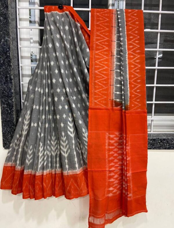 Handloom Ikkat Linen Saree