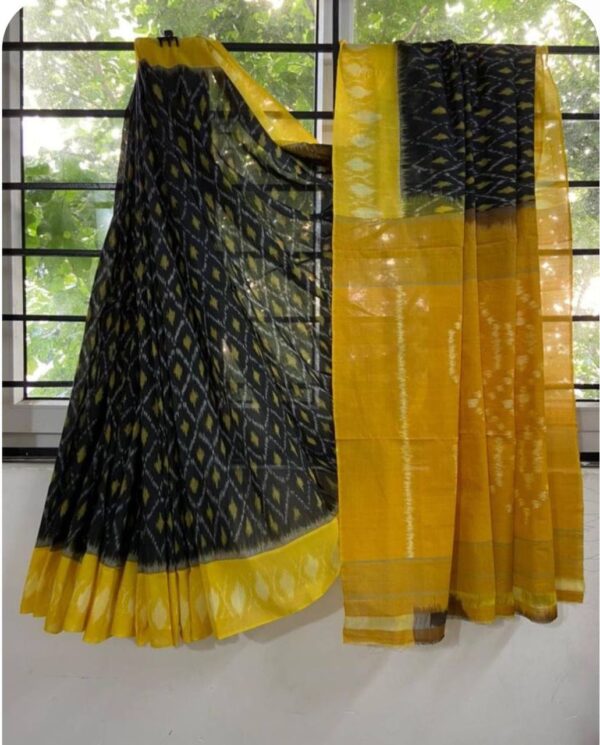 Handloom Ikkat Linen Saree