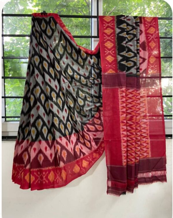 Handloom Ikkat Linen Saree