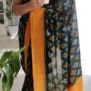 Handloom Ikkat Linen Saree