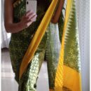Handloom Ikkat Linen Saree