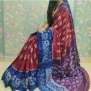 Handloom Ikkat Linen Saree