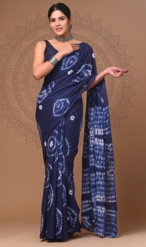 MAHATI Pure Cotton Saree - Blue