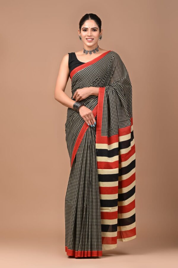 MAHATI Pure Cotton Saree - Black