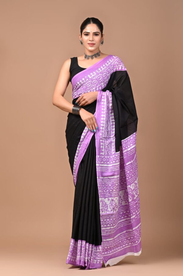 MAHATI Pure Cotton Saree - Black