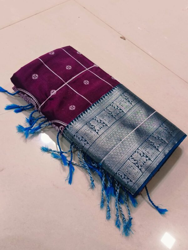 Kanjivaram Handloom Soft Silk Saree - Purple