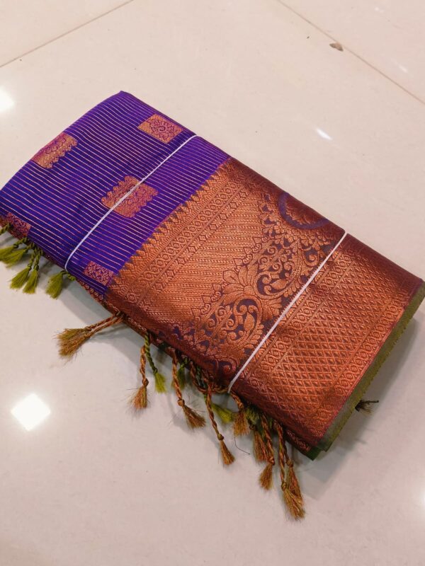 Kanjivaram Handloom Soft Silk Saree - Violet