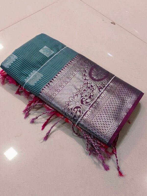 Kanjivaram Handloom Soft Silk Saree - Blue