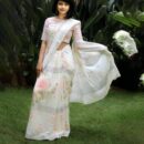 Floral Printed Soft Linen Saree