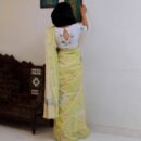 Floral Printed Soft Linen Saree
