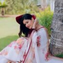 Floral Printed Soft Linen Saree