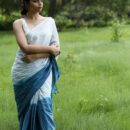 Floral Printed Soft Linen Saree