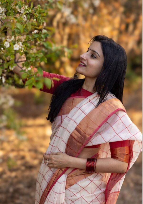 Ethnic Printed Soft Linen Saree