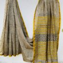 Chanderi Silk Saree - Hand Block Print