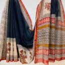 Chanderi Silk Saree - Hand Block Print