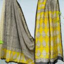 Chanderi Silk Saree - Hand Block Print
