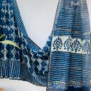 Chanderi Silk Saree - Hand Block Print