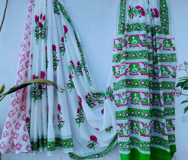 Jaipur Cotton Mulmul Saree