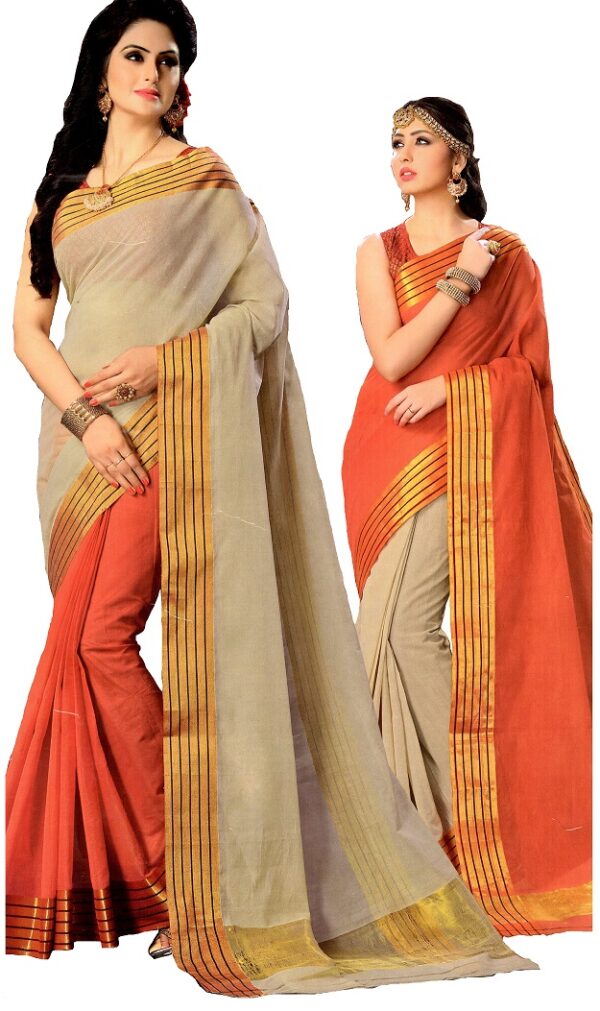 Pure Handloom Cotton Saree - Red