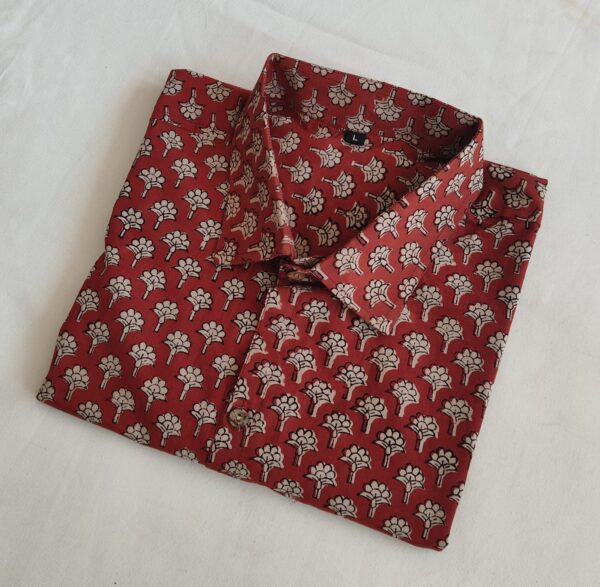 Hand Block Printed Pure Cotton Men's Shirt