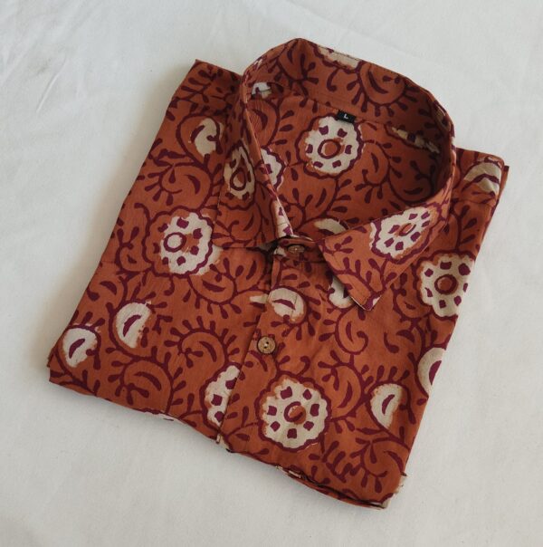 Hand Block Printed Pure Cotton Men's Shirt