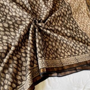 Kota Doria Saree - green